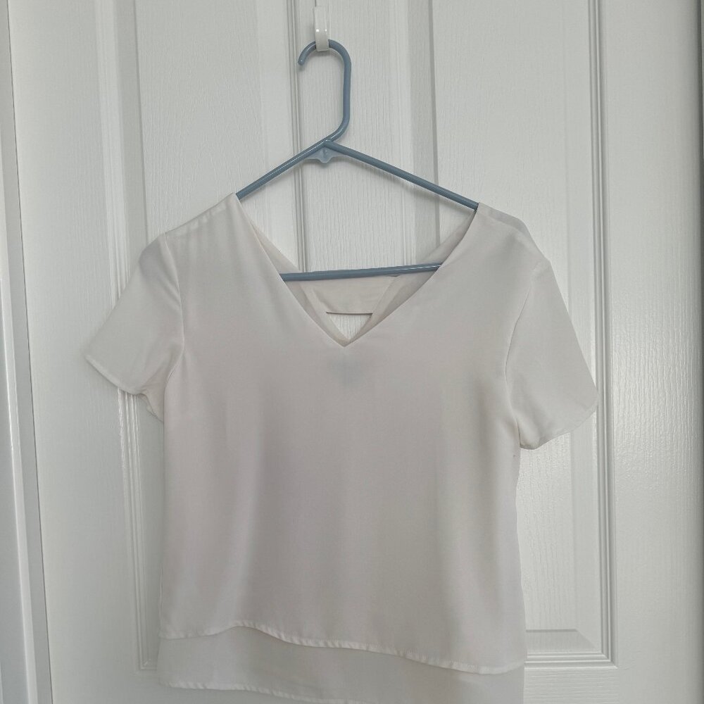banana republic blouse : white : like NEW